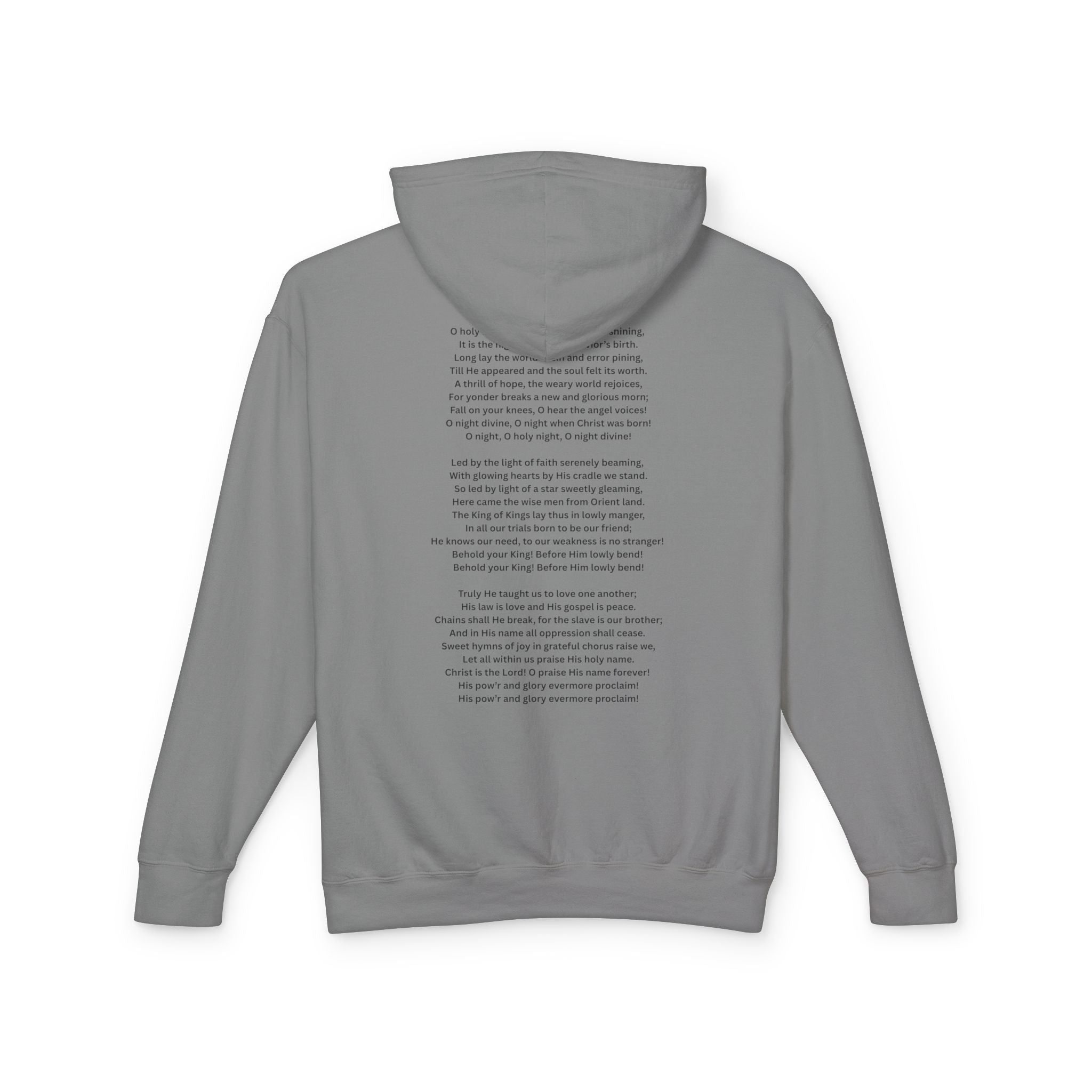 O Holy Night Nativity Hoodie – A Thrill of Hope, A Weary World Rejoices | Lightweight Rustic Christmas Hooded Sweatshirt -- Light Colors
