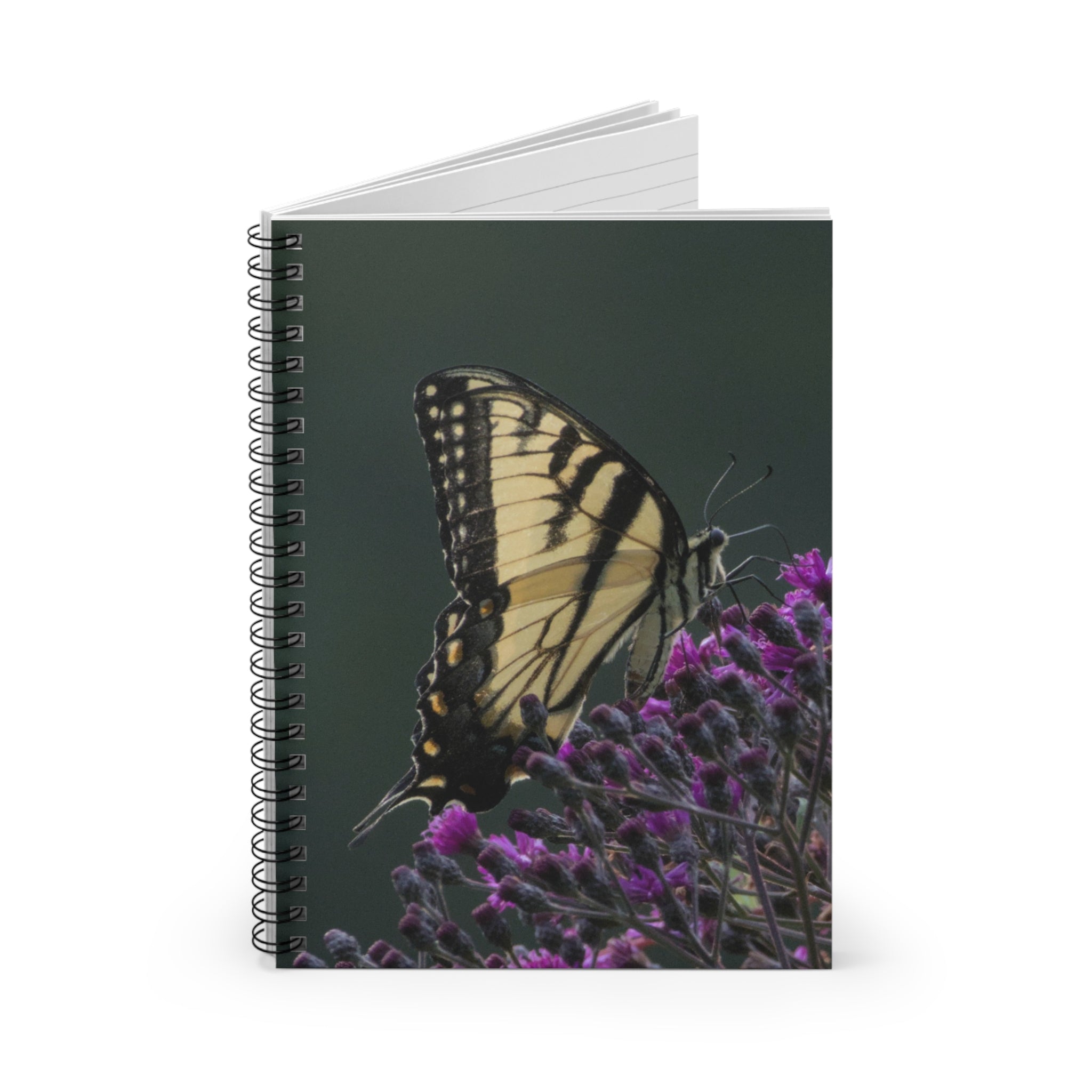 Butterfly Spiral Notebook -- Tiger Swallowtail Insect Journal -- Nature Design -- Pretty Lined Notepad -- Nature Lover Gift -- School Supplies -- Stationery Set