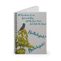 Indigo Bunting Hymn Spiral Notebook -- All Creatures of Our God and King -- Christian Journal -- Bird Lover -- Gift Prayer -- Devotional Writing Book -- Nature