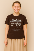 Kinnaman Designs Names of God Collection #1 "Elohim" Christian Graphics Unisex Softstyle T-Shirt -- Great Gift All Occasion -- Testimony
