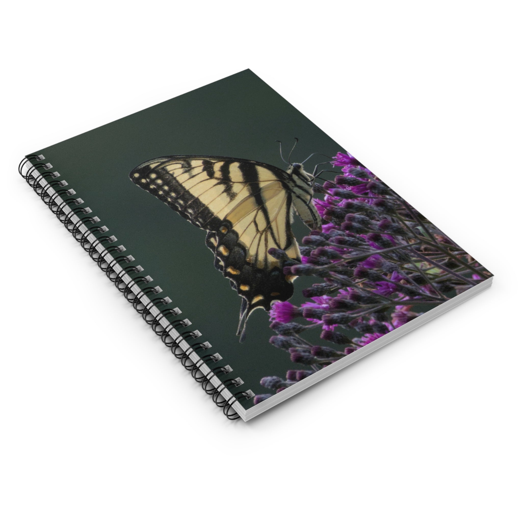 Butterfly Spiral Notebook -- Tiger Swallowtail Insect Journal -- Nature Design -- Pretty Lined Notepad -- Nature Lover Gift -- School Supplies -- Stationery Set